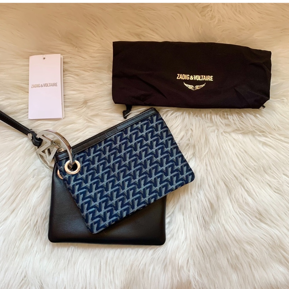 ZADIG & VOLTAIRE Logo Monogram Double Clutch